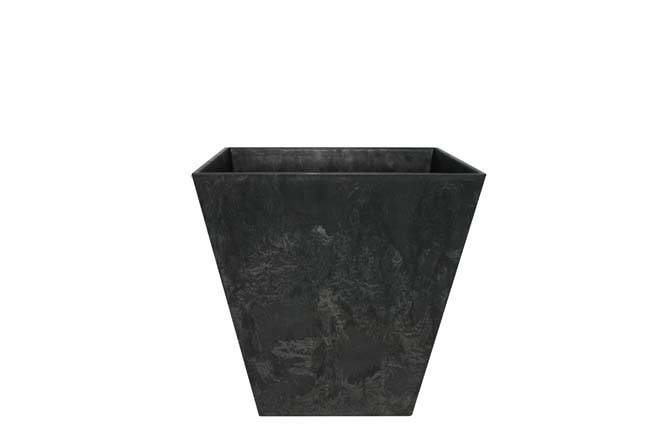 Artstone - Pot Ella carré noir Ø.25 - H.24 cm - Imagen 1