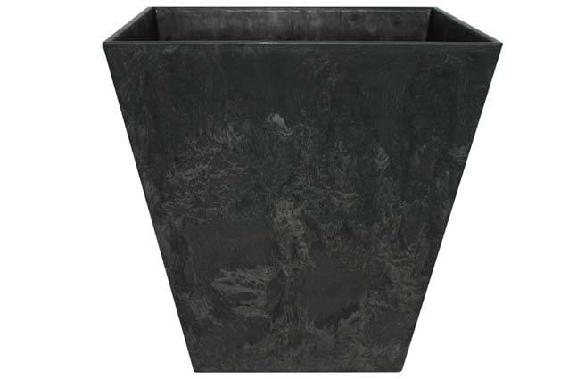 Artstone - Pot Ella carré noir Ø.40 - H.40 cm - Imagen 1