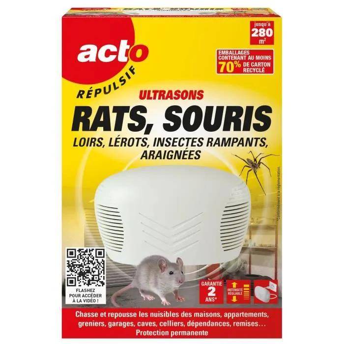 Répulsif ultrasons anti-rongeurs rouge H.24 cm L.7 cm - Acto - Imagen 1