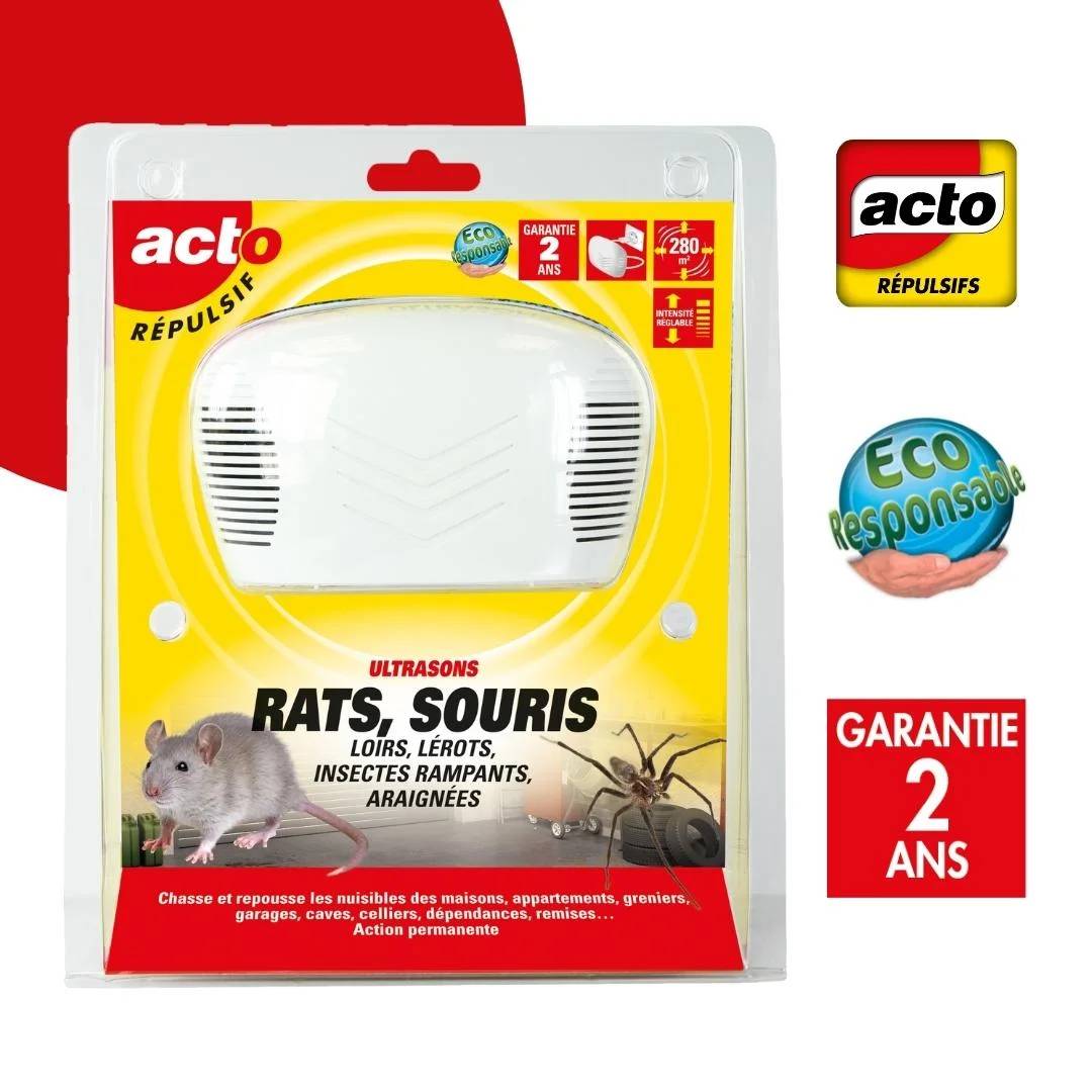 Répulsif ultrasons anti-rongeurs rouge H.24 cm L.7 cm - Acto - Imagen 3