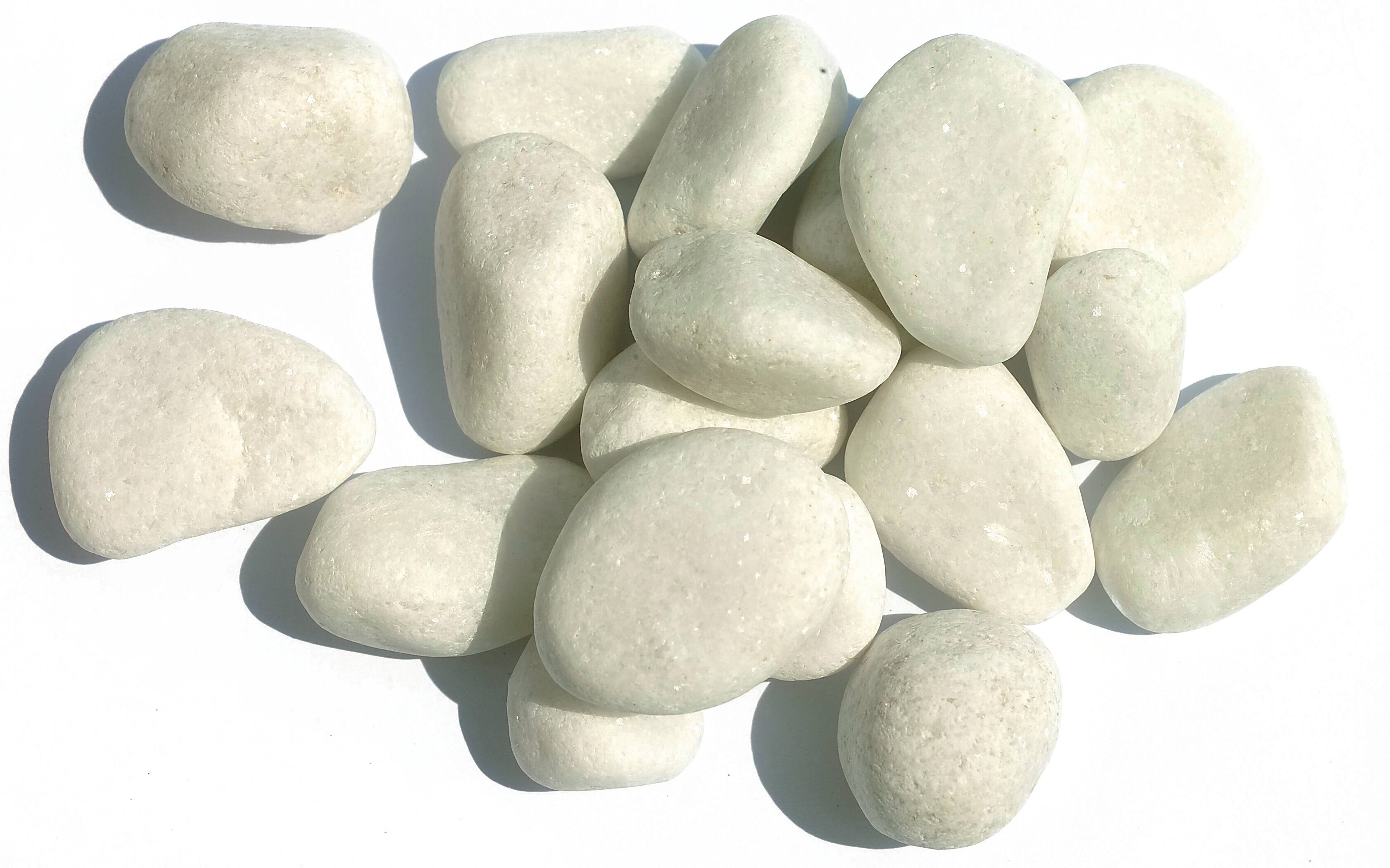 Sans Marque - Minériale - Gravier marbre roule Blanc 15/25 - sac 10 kg - Imagen 1
