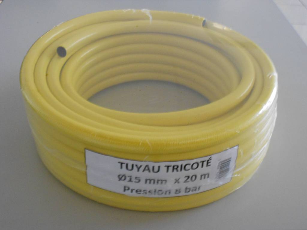 Tuyau tricoté en PVC - Ø.15 mm x L.20 m