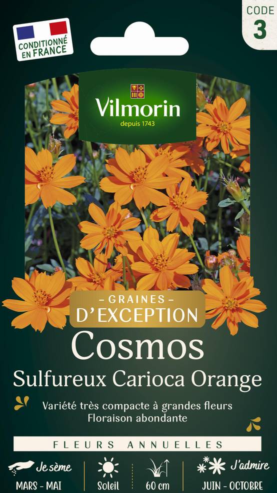 Vilmorin - Cosmos carioca série 3 sachet graines 1 g - Vilmorin - Image 1