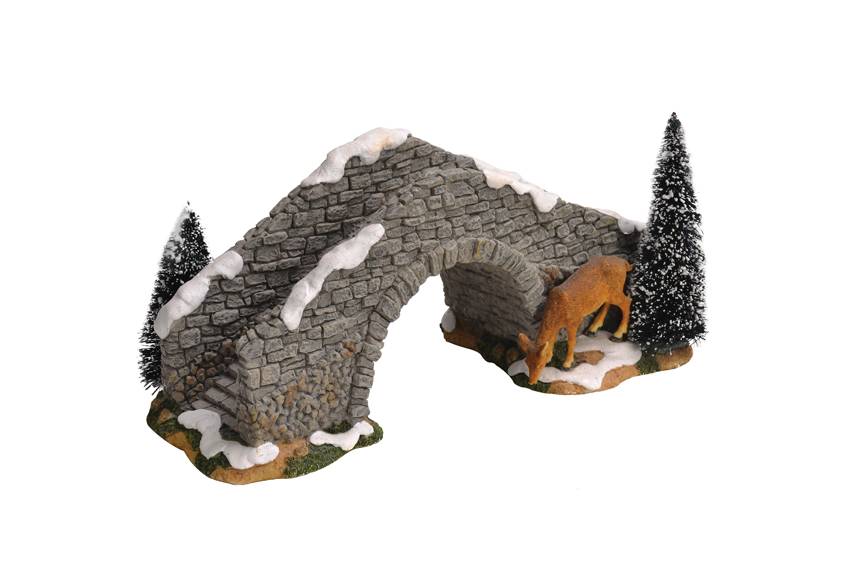 Luville - Luville - Figurine Pont enneigé - L.24 x l.11,5 x H13 cm