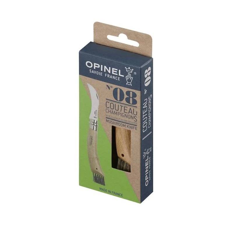 Couteau à champignon inox manche hêtre 8 cm N°8 - OPINEL - Imagen 1