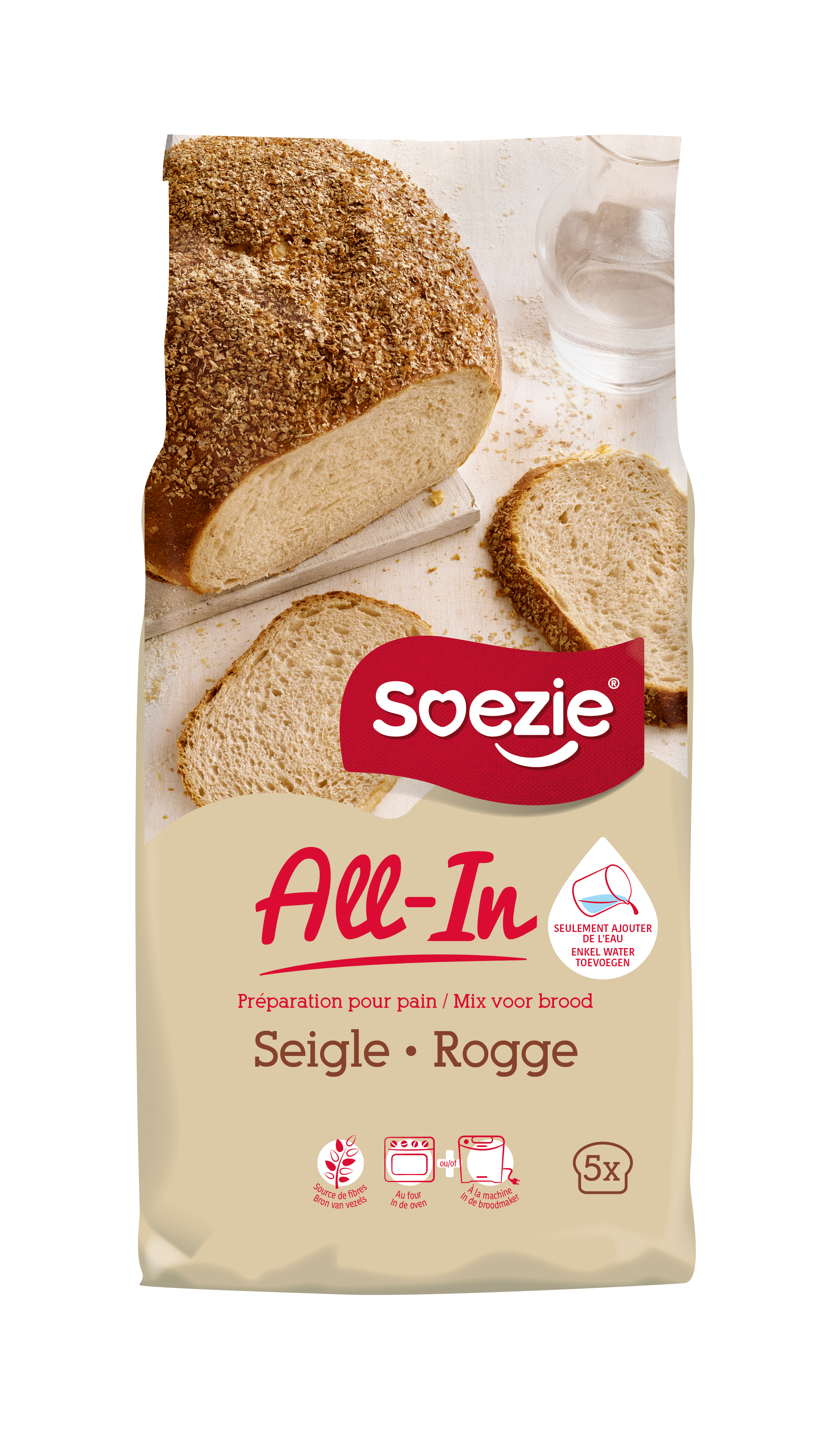 Soezie - Préparation All-In pain au seigle 2,5 kg  - Soezie - Imagen 2