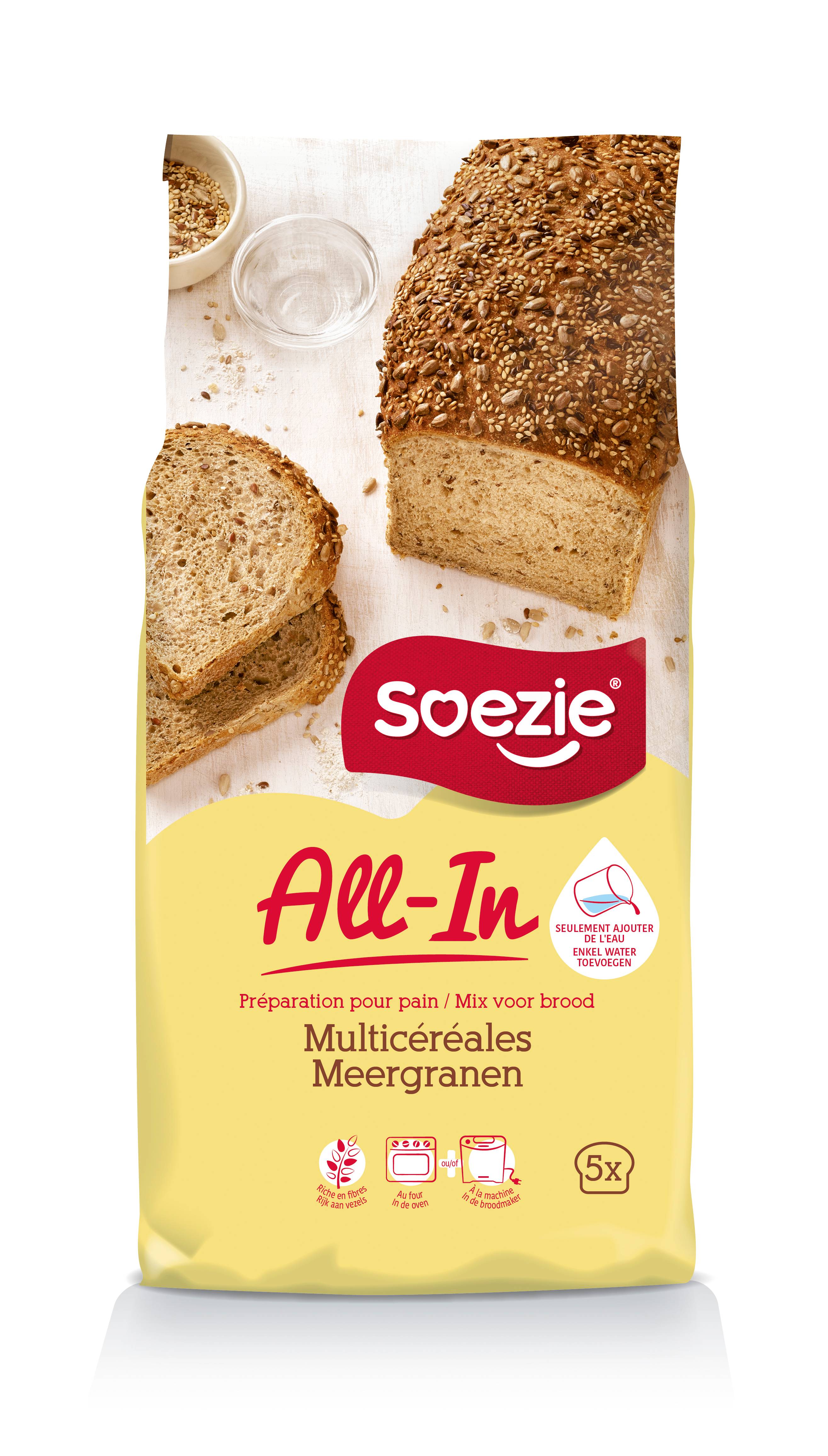Soezie - Préparation All-In pour pains multicéréales 2,5 kg - Soezie - Imagen 1