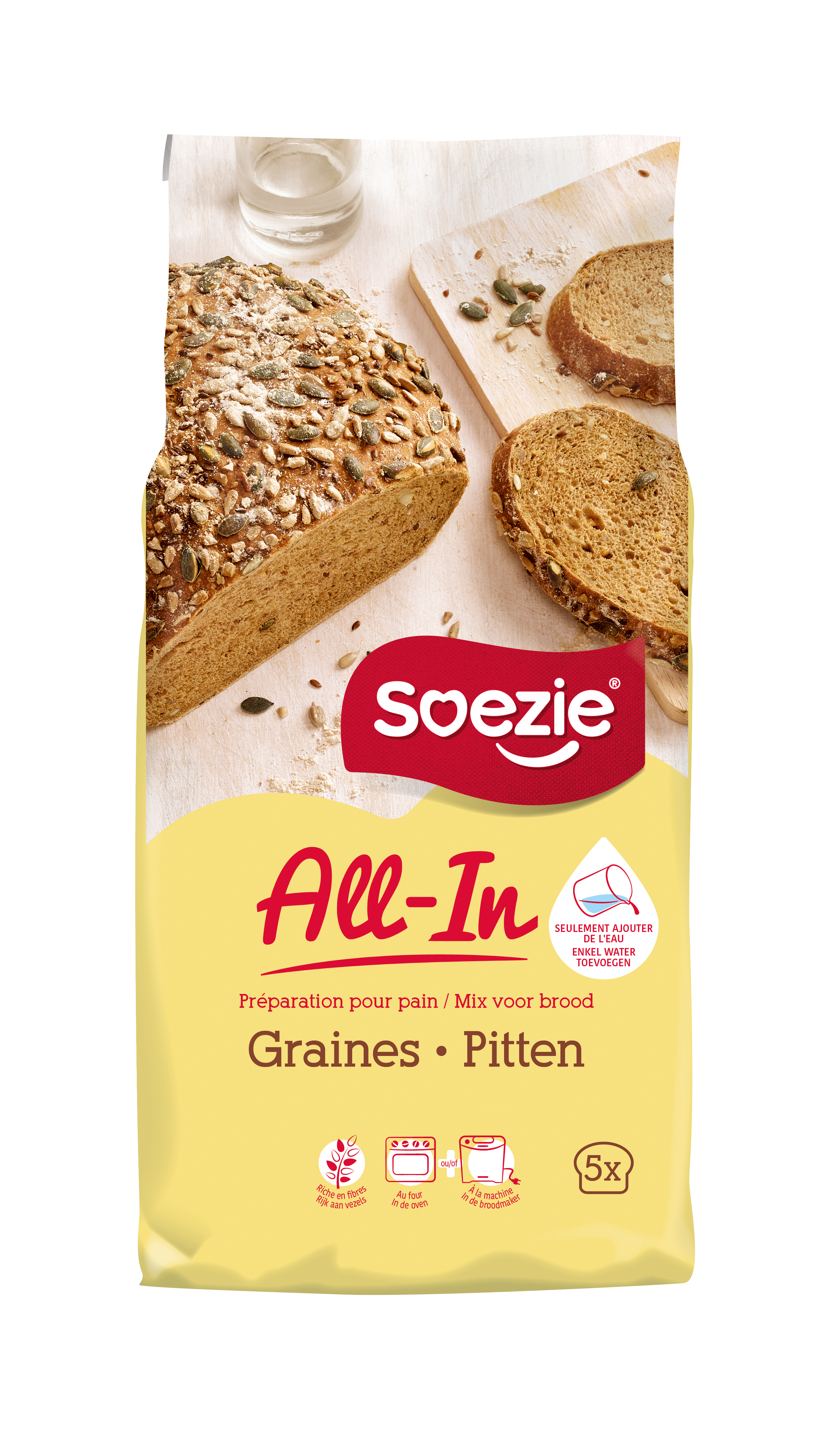 Soezie - Préparation All-In pour pains aux graines 2,5 kg - Soezie