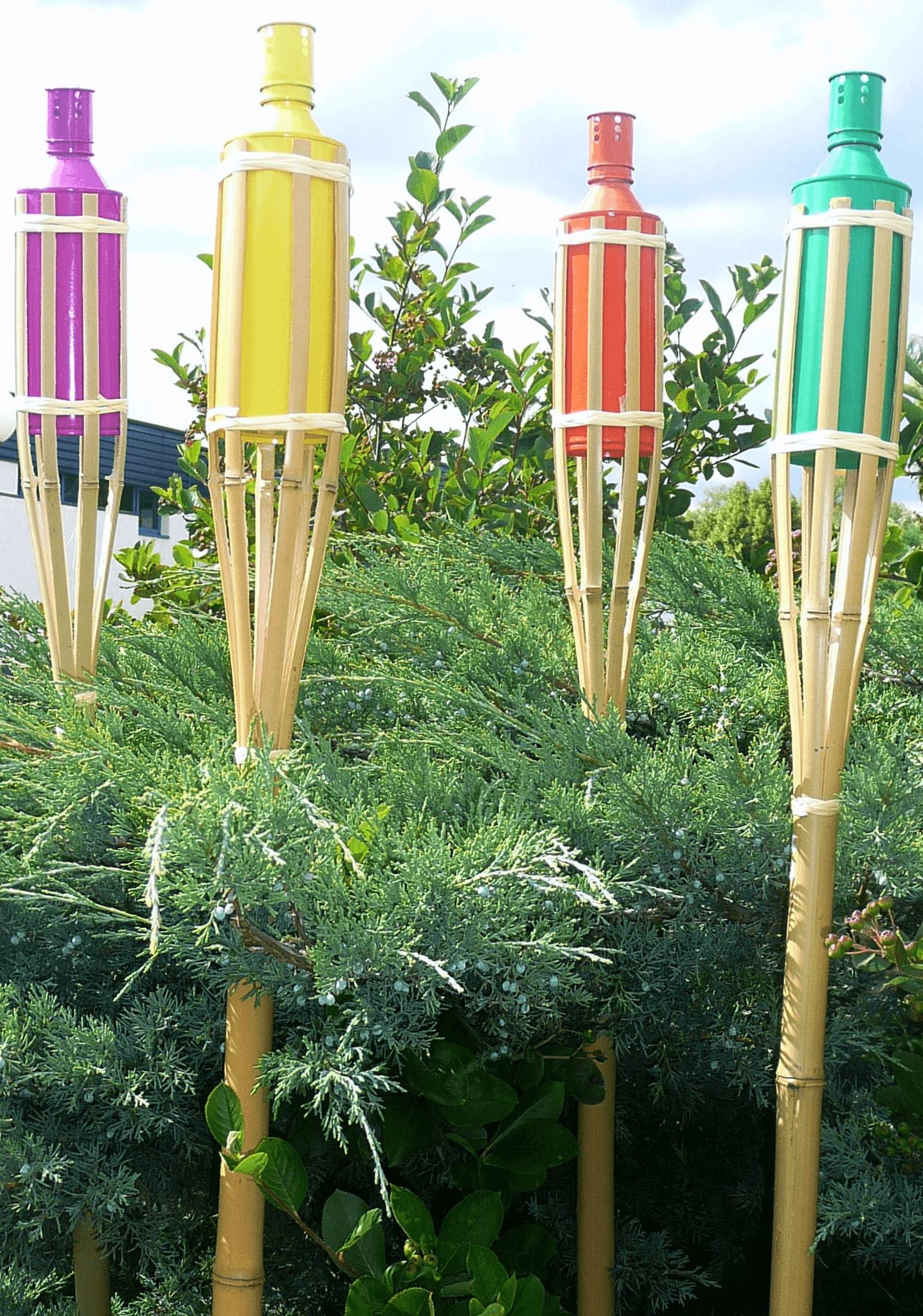 Ciddeco - Ciddeco - Torche bambou couleur H.120 cm