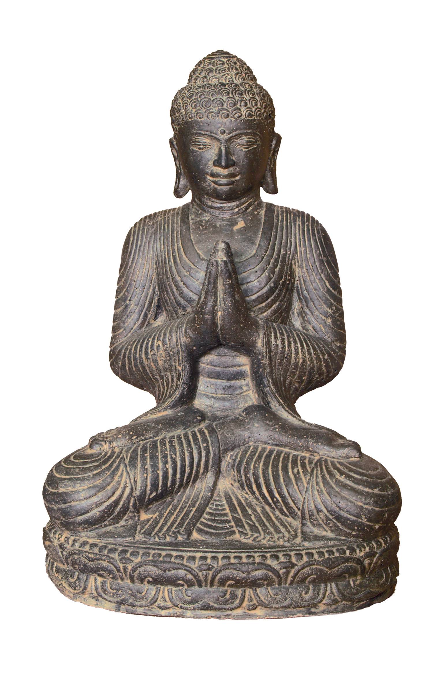 Statue Bouddha assis salutation – DECORIALE