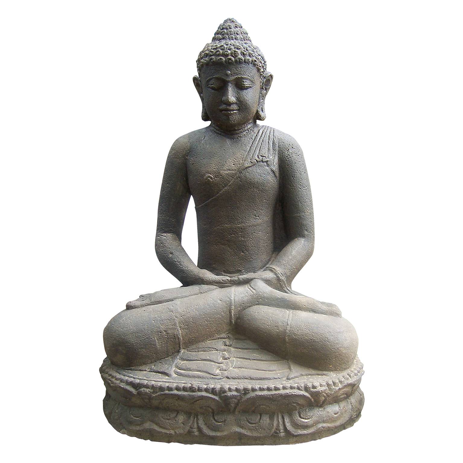 Décoriale - Estatua buda sentado meditación L.16 x l.16 x H.20 cm - Imagen 2