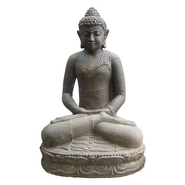 Décoriale - Statue bouddha assis méditation L.16 x l.16 x H.20 cm - Image 7
