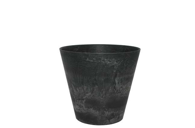 Artstone - Pot Claire noir Ø.22 x H.20 cm