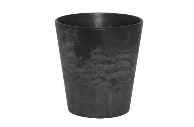 Artstone - Cache-pot orchidée noir D13 - H14 cm