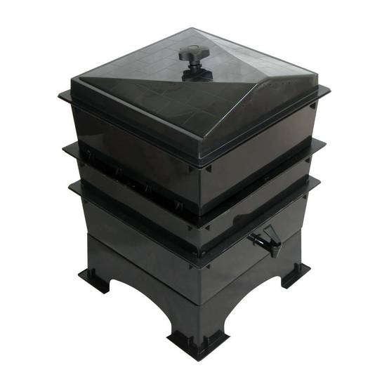 Lombricomposteur Plastique Recyclé Noir - VITIS IN SITU - Image 2