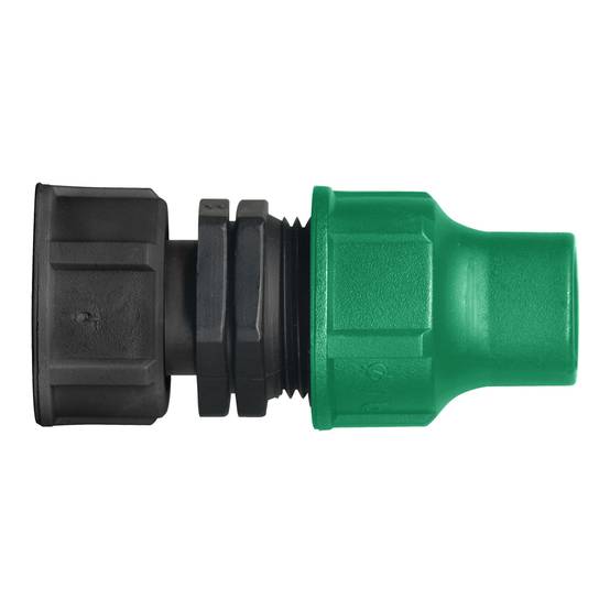 Jardibric - Raccord Tuyau Polypropylène Noir Vert Ø 16 mm Femelle 20x27 - JARDIBRIC - Image 1