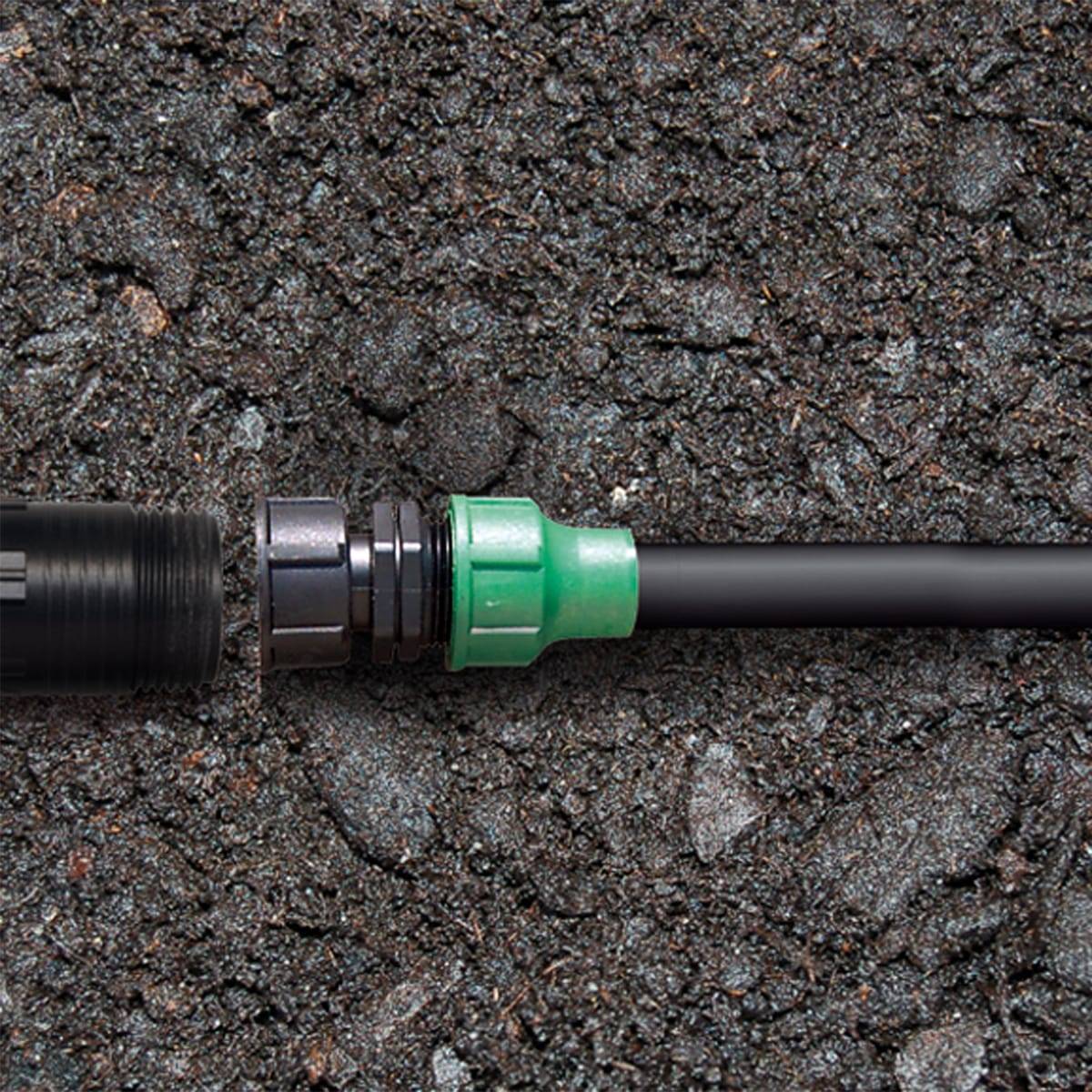 Jardibric - Raccord Tuyau Polypropylène Noir Vert Ø 16 mm Femelle 20x27 - JARDIBRIC - Imagen 2