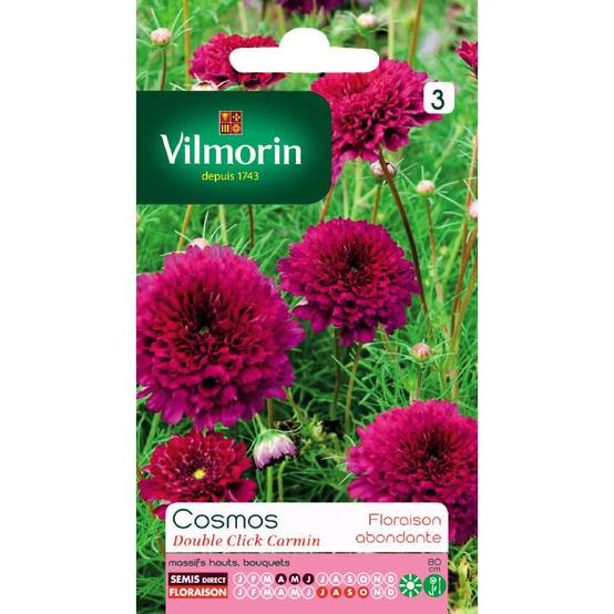 Vilmorin - Cosmos Double Click Carmin serie 3 sachet graines 1 g - Vilmorin - Image 2