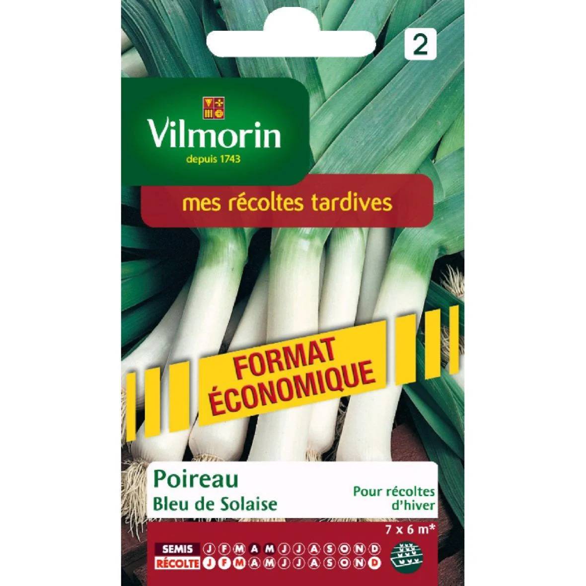 Vilmorin - Poireau bleu de Solaise format éco série 2 sachet graines 12 g - Vilmorin - Image 1
