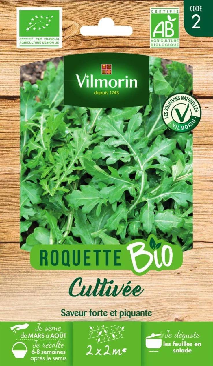 Vilmorin - Roquette cultivée Bio série 2 sachet graines 5 g - Vilmorin - Image 1