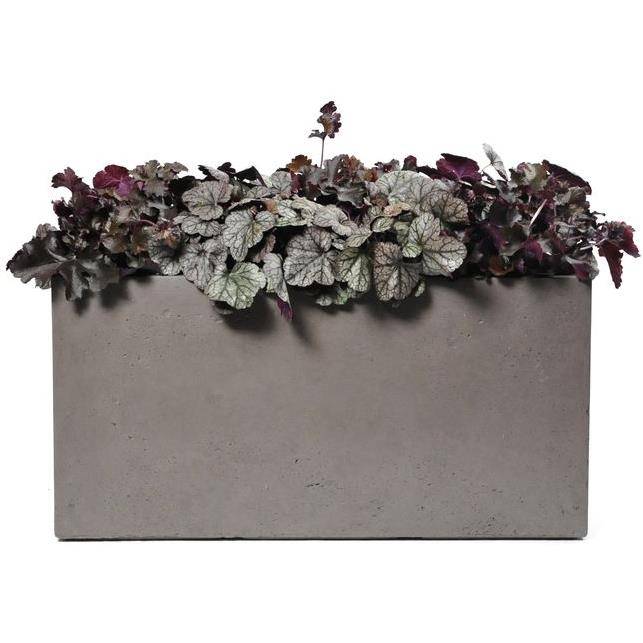 Bac à Fleurs en fibre de terre taupe L60  H30 cm - Imagen 4