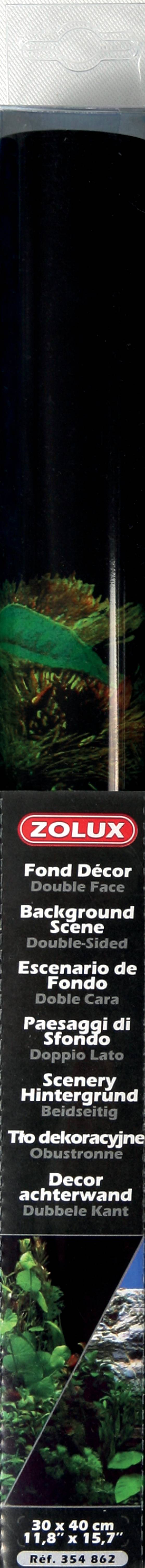 Zolux - Póster fondo decorativo negro/plantas H30 L40 – ZOLUX