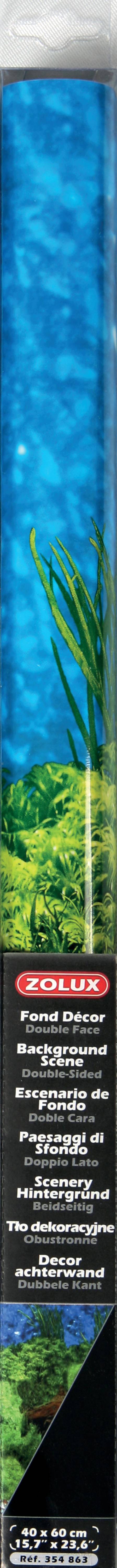 Zolux - Póster fondo decorativo recortado raíz negro H 40 l 60 - ZOLUX