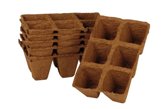 Jany France - Plaques de tourbe 6 pots carres 6 x 6 cm x5 - Image 1