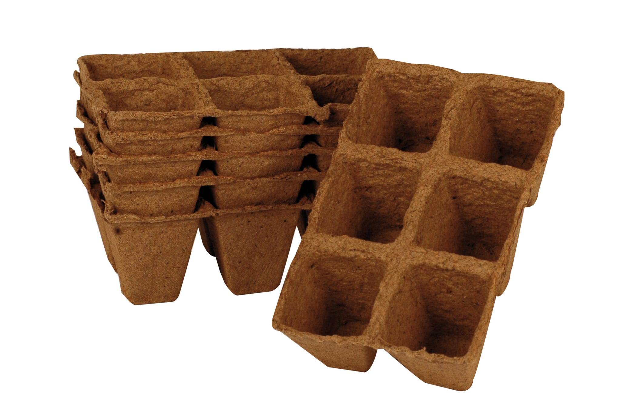 Jany France - Plaques de tourbe 6 pots carres 6 x 6 cm x5 - Imagen 1