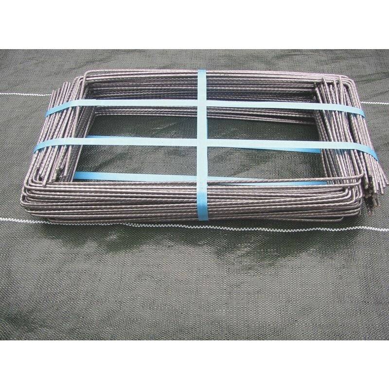 Nortène - 100 agrafes de fixation Fixsol XL en acier gris - Imagen 3