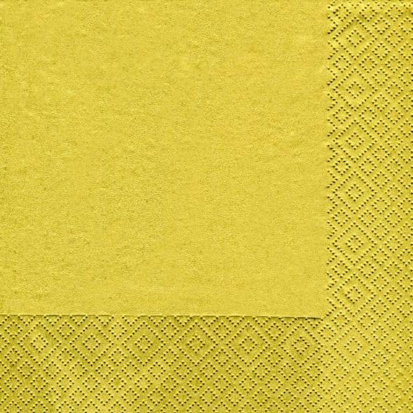 Serviette 25x25 Uni Gold