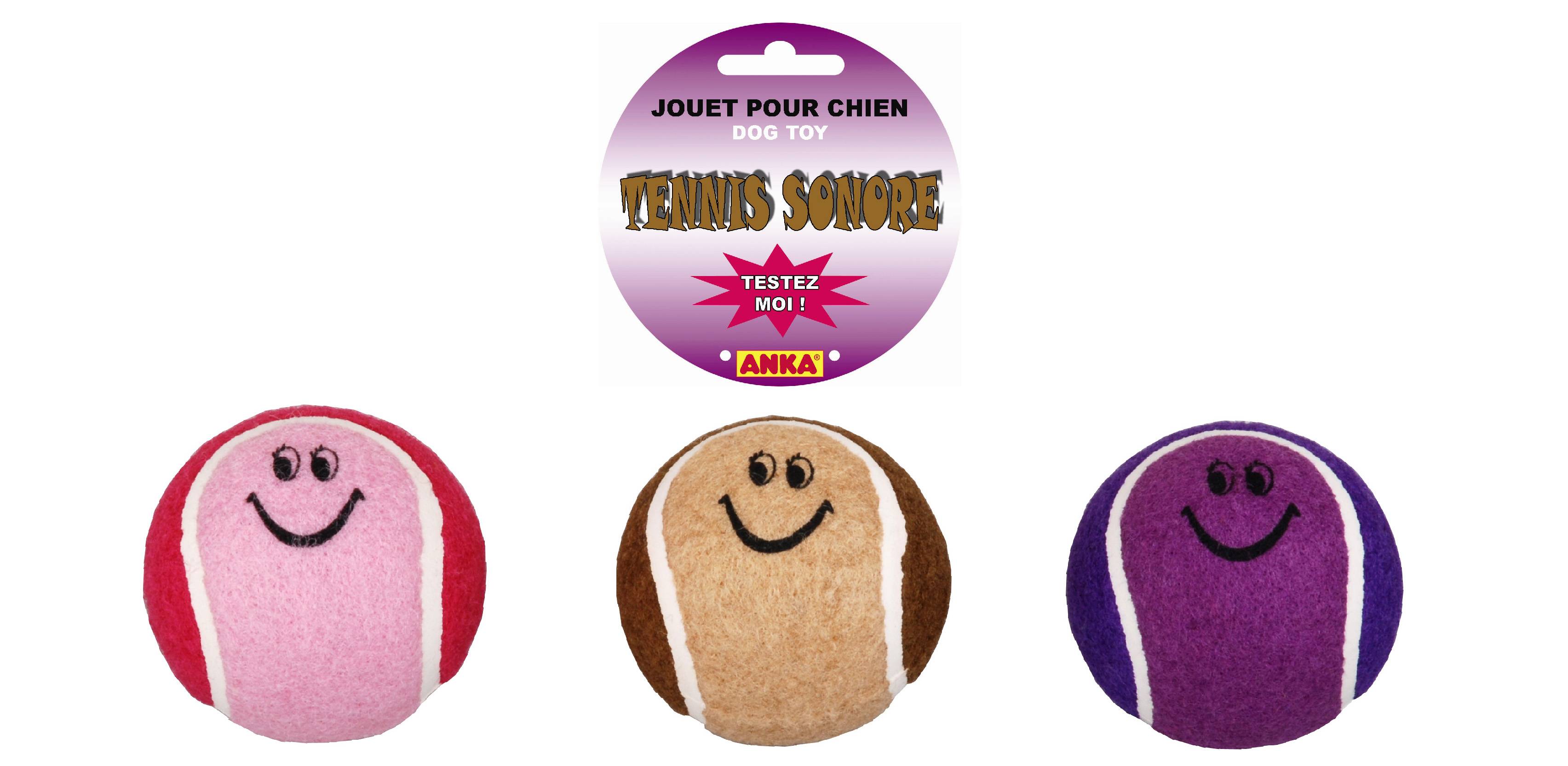 Anka - Anka - Juguete para perro Pelota de tenis sonora Ø.6,35 cm - Imagen 2