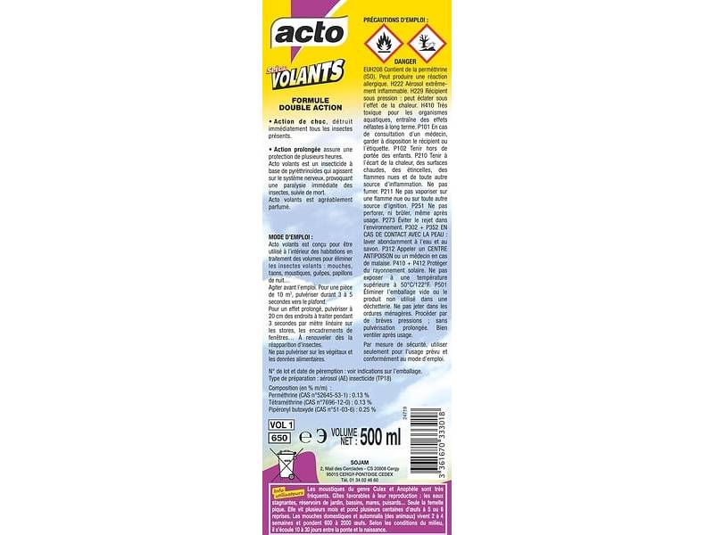 Aérosol spécial volants Contenance 400 ml - ACTO - Imagen 7
