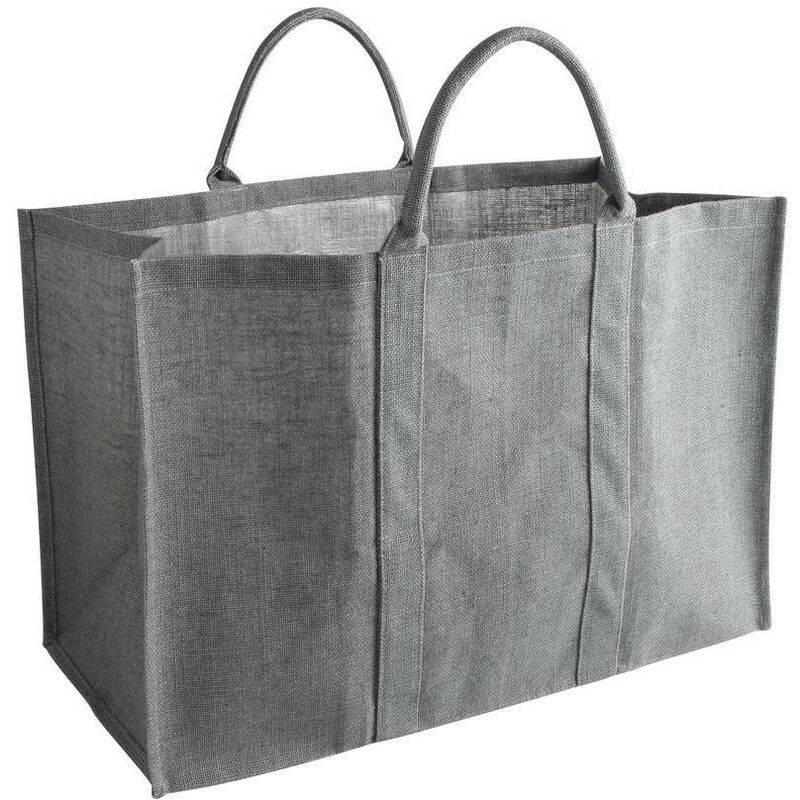 Aubry Gaspard - Sac à Bûches en Jute Gris - AUBRY GASPARD