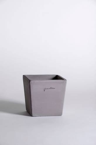 Goicoechea - Pot Carré Terre Cuite Grise - GOICOECHEA