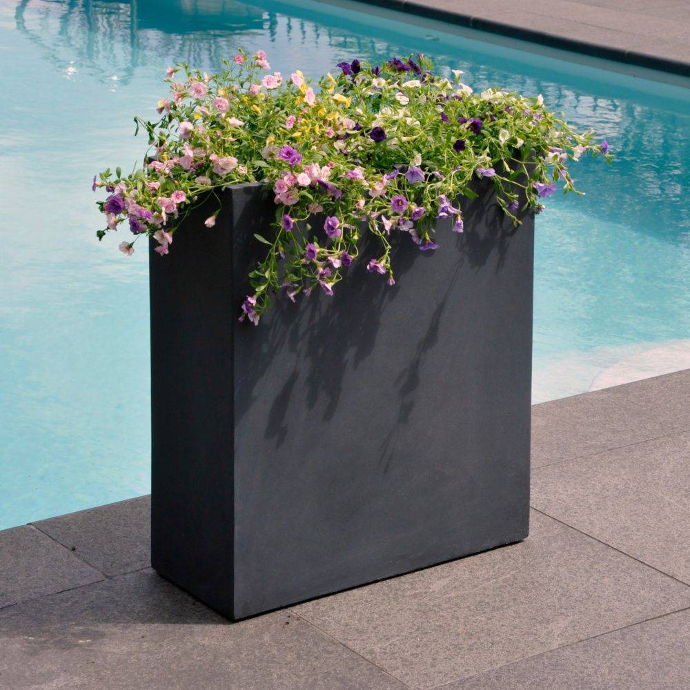 Mure et en fibre de terre H92cm Anthracite Mega  - Imagen 3