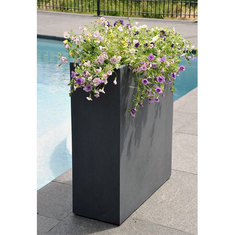 Mure et en fibre de terre H92cm Anthracite Mega  - Imagen 7
