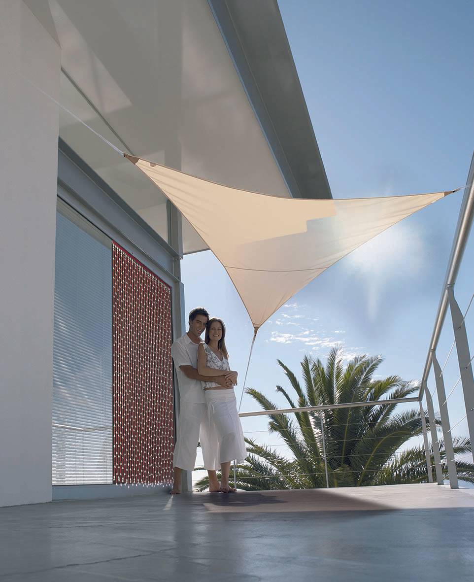 Jardiline  - Voile d'ombrage Serenity triangulaire Sable 3,60 m - Imagen 1