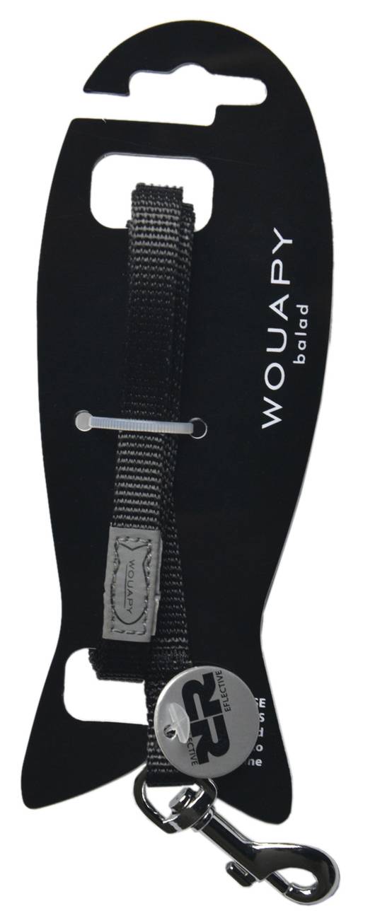 Wouapy - Laisse Chat Basic Line Nylon Noir - WOUAPY - Image 1