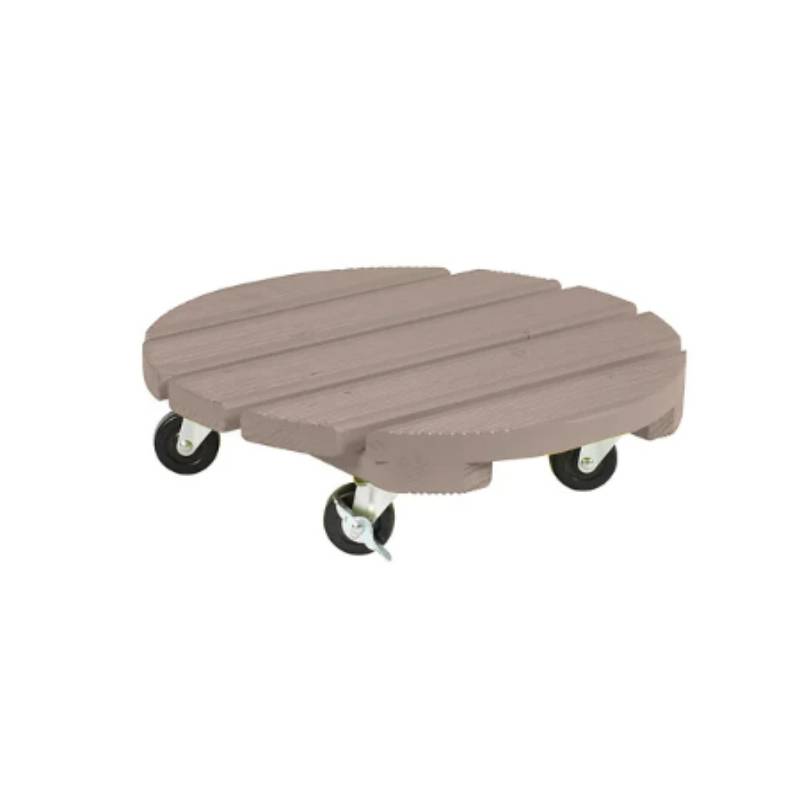 Support Pot Rond Bois Taupe – JANY - Image 1