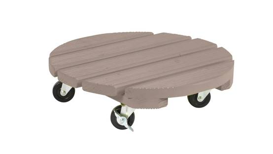 Support Pot Rond Bois Taupe – JANY - Image 2