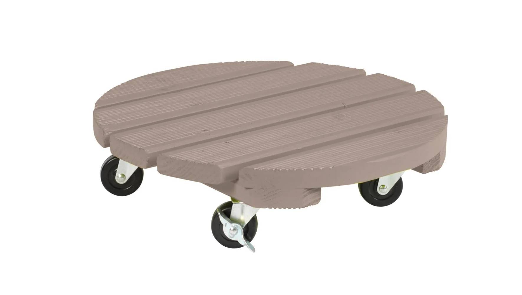 Support Pot Rond Bois Taupe – JANY - Image 2