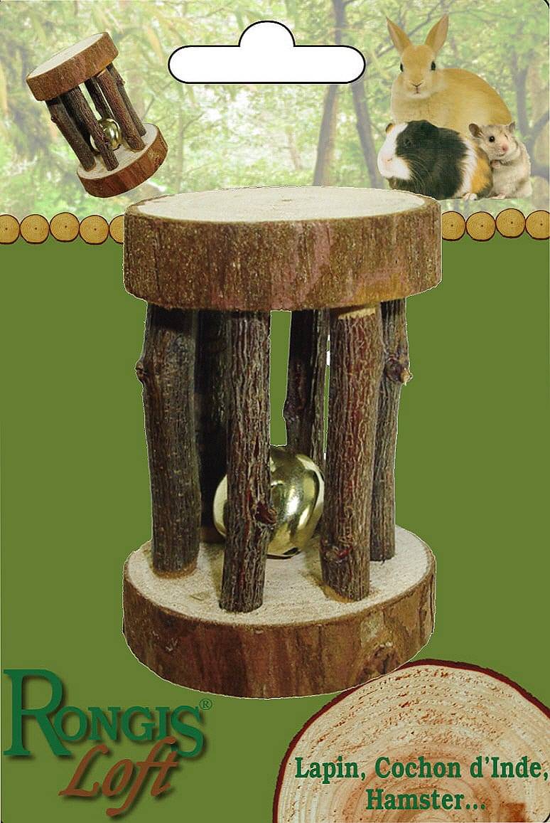 Rongis - Cage Grelot Jouet Pin Naturel - RONGIS