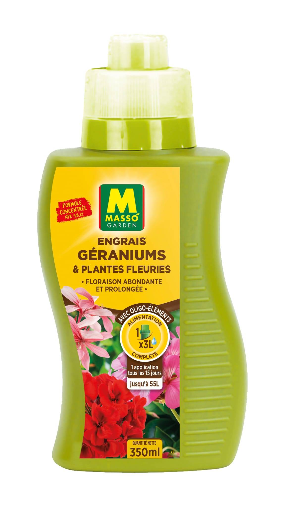 Engrais Liquide Géraniums Et Plantes Fleuries - MASSO
