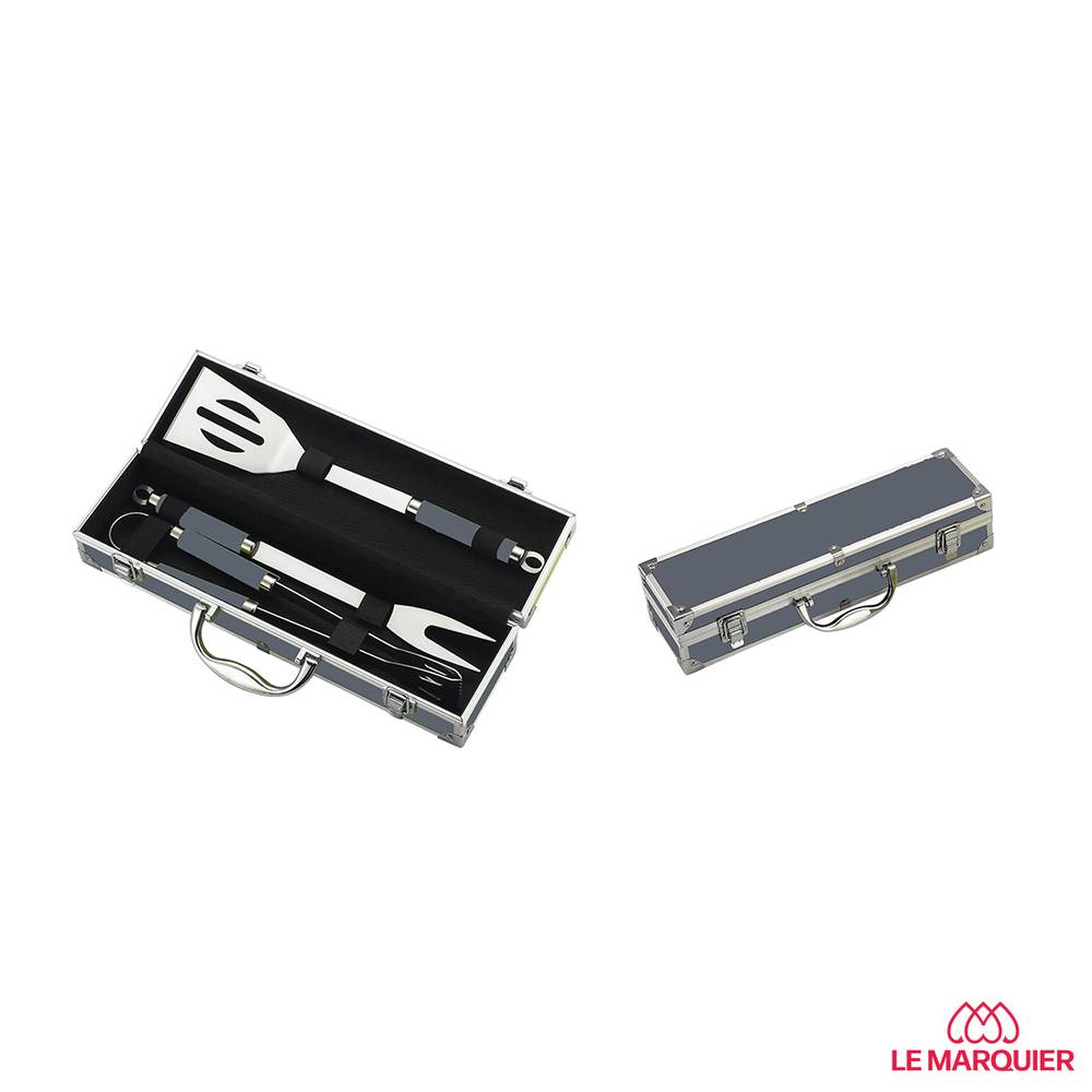 Le Marquier - Mallette 3 ustensiles plancha inox gris - LE MARQUIER - Image 4