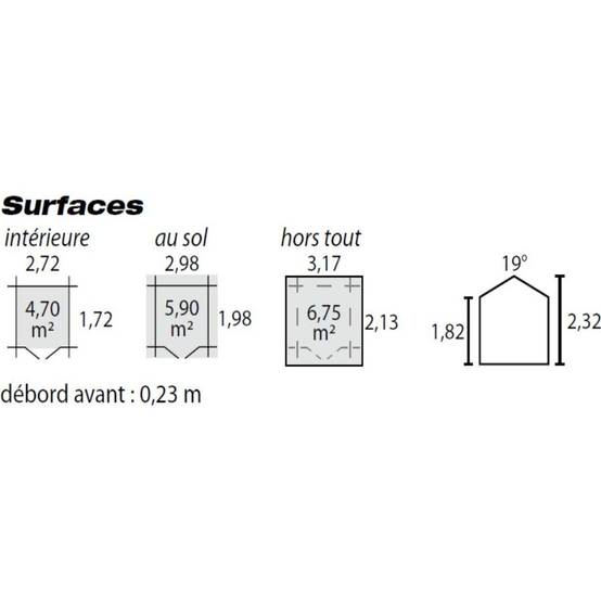 Decor et Jardin - Abri de Jardin bois 6,8m² Flodova Décor et Jardin - Imagen 4