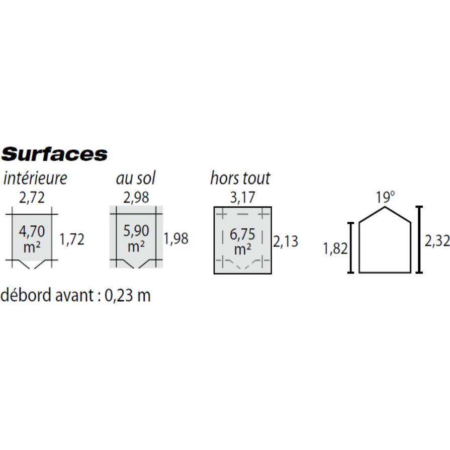 Decor et Jardin - Abri de Jardin bois 6,8m² Flodova Décor et Jardin - Imagen 4