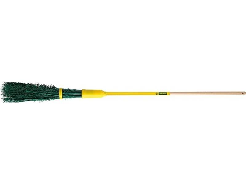 Balai bouleau polymère manche bois - LEBORGNE - Image 1