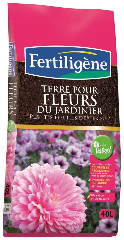 Fertiligène - Terre pour fleurs du jardinier 40L - Image 1