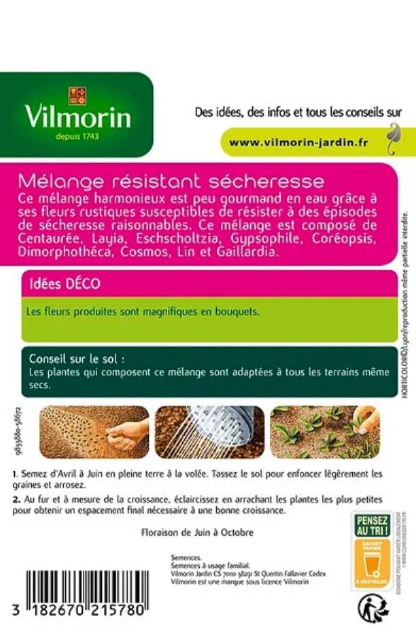 Vilmorin - Mélange résistant sècheresse grand modèle série 4 sachet graines 20 g - Vilmorin - Image 8